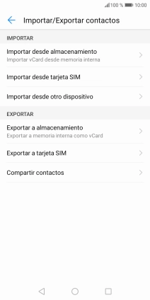 Pulsa Importar desde tarjeta SIM.