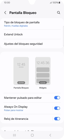 Pulsa Tipo de bloqueo de pantalla e introduce el código de seguridad extra que has creado anteriormente.