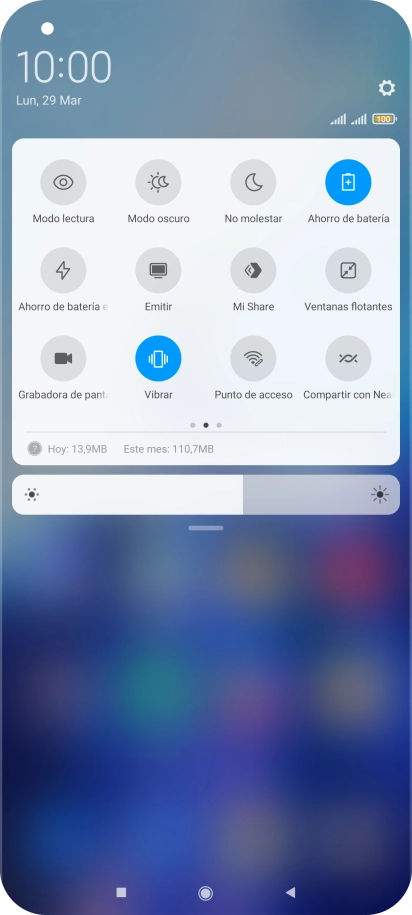 Pulsa la tecla de inicio para terminar y regresar a la pantalla de inicio.