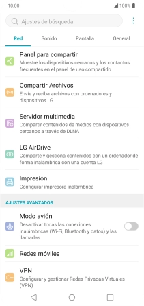 Pulsa Redes móviles.