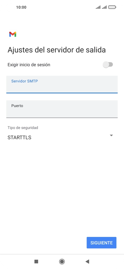 Pulsa Puerto e introduce 25.