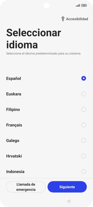Pulsa el idioma deseado.