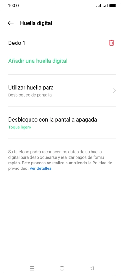 Pulsa la tecla de retroceso.