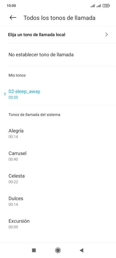 Pulsa la tecla de inicio para terminar y regresar a la pantalla de inicio.