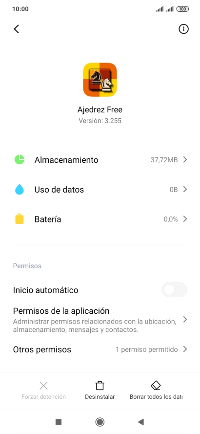 Pulsa la tecla de inicio para terminar y regresar a la pantalla de inicio.
