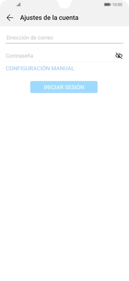 Pulsa Dirección de correo e introduce tu dirección de correo electrónico.