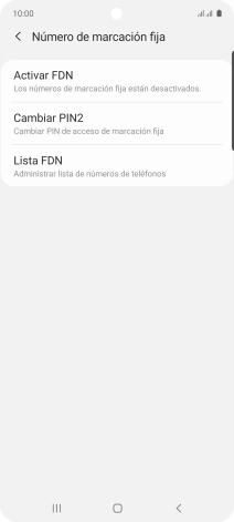 Pulsa Activar FDN.