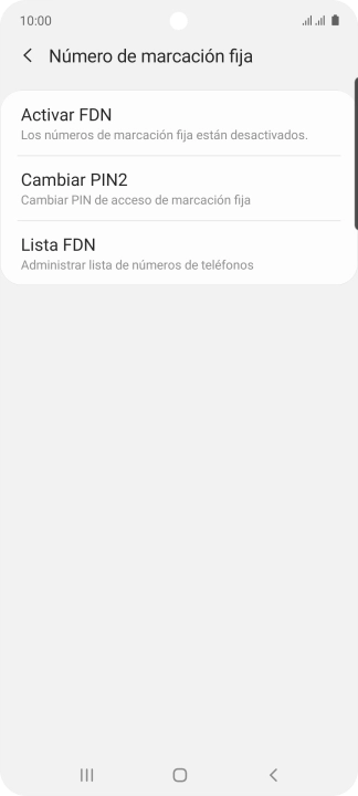 Pulsa Activar FDN.