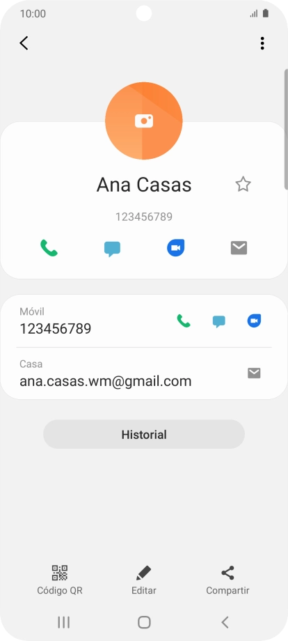 Pulsa el icono de llamada junto al número deseado.