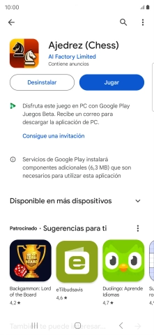 Pulsa la tecla de inicio para terminar y regresar a la pantalla de inicio.