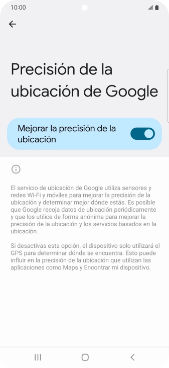 Pulsa el indicador junto a 