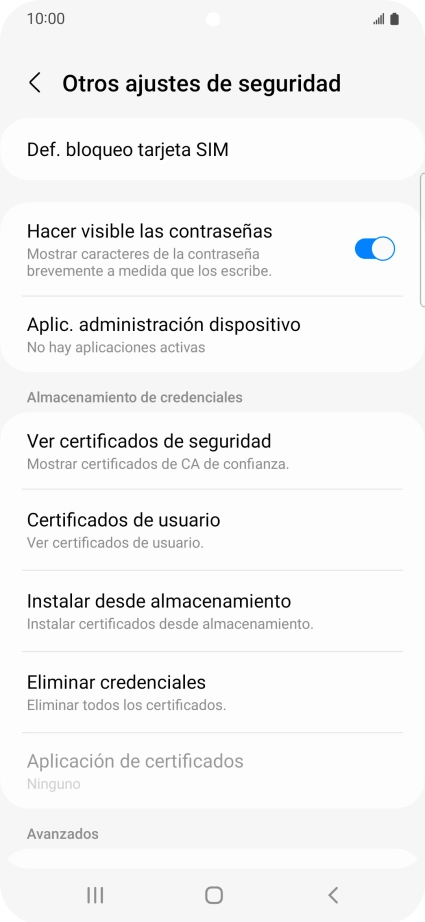 Pulsa Def. bloqueo tarjeta SIM.