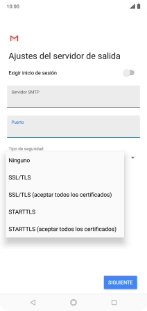 Pulsa Ninguno para desactivar la función.