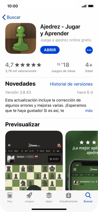 Desliza el dedo hacia arriba desde la parte inferior de la pantalla para terminar y volver a la pantalla de inicio.