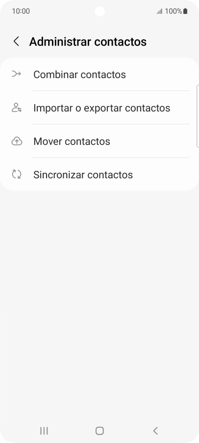 Pulsa Importar o exportar contactos.