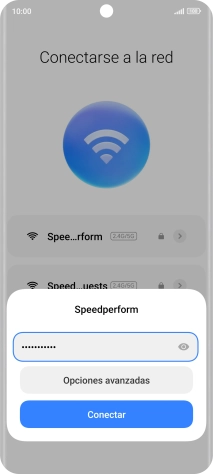 Introduce la contraseña de la red wifi y pulsa Conectar.