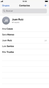 Pulsa el icono de nuevo contacto.