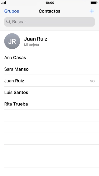 Pulsa el icono de nuevo contacto.