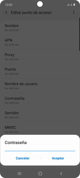 Introduce wap125 y pulsa Aceptar.