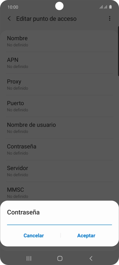 Introduce wap125 y pulsa Aceptar.