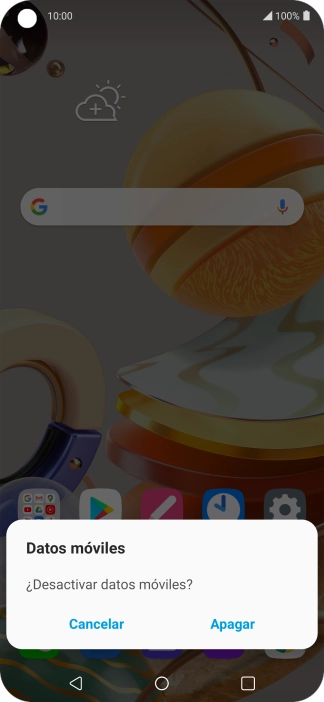 Si desactivas la función, pulsa Apagar.