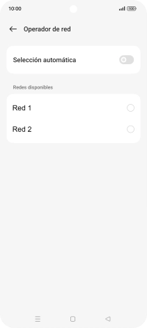 Pulsa la red deseada.