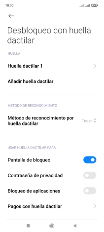 Pulsa  el indicador junto a los ajustes deseados para activarlos o desactivarlos.