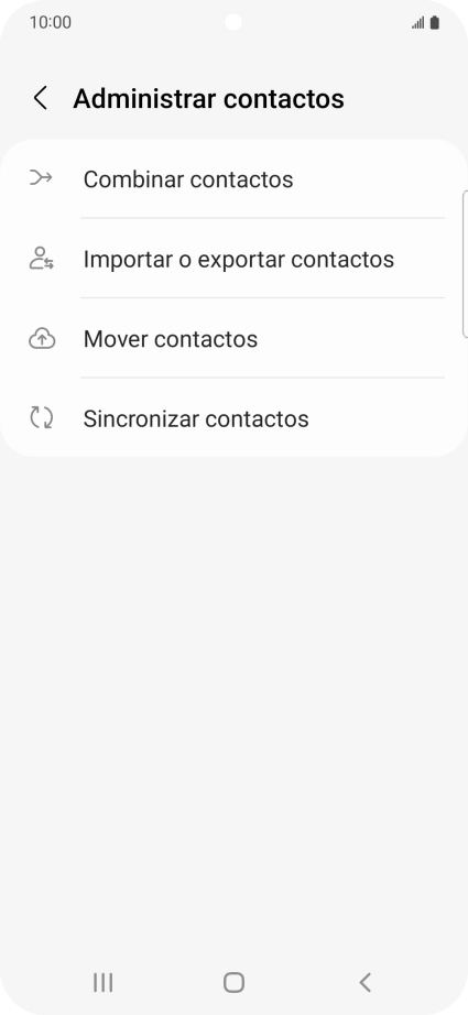 Pulsa Importar o exportar contactos.