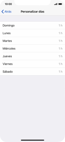 Pulsa los días deseados.