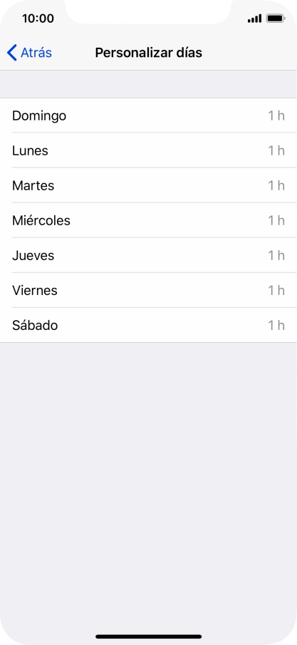 Pulsa los días deseados.