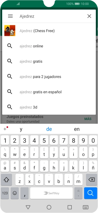 Introduce el nombre del tema o de la app y pulsa el icono de búsqueda.