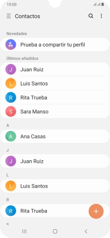 Pulsa el contacto deseado.