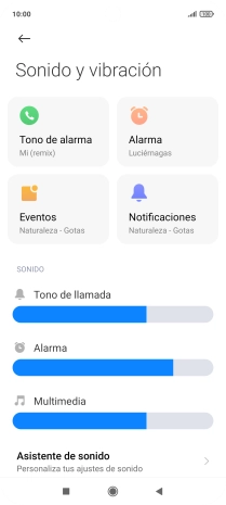 Pulsa Tono de alarma.