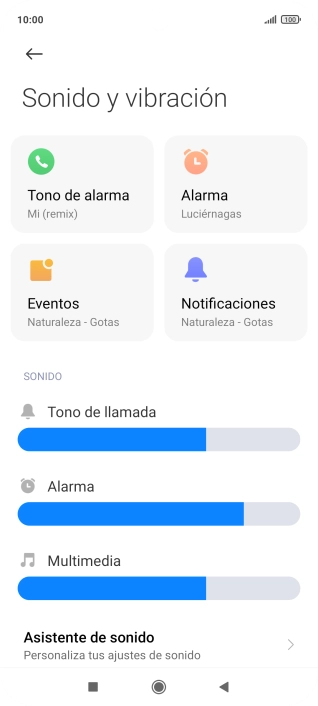 Pulsa Tono de alarma.