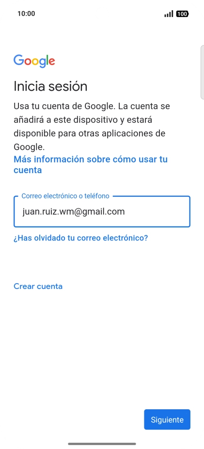 Pulsa Siguiente.