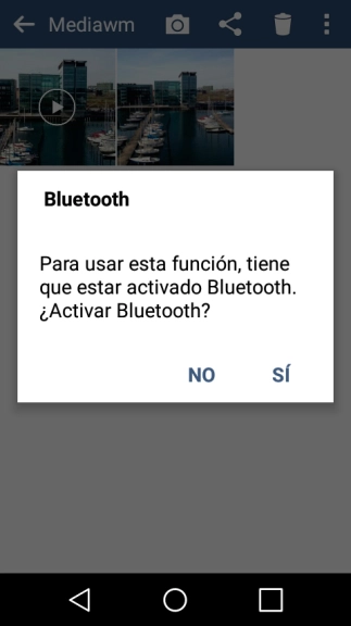 Si el Bluetooth está desactivado, pulsa SÍ para activarlo.