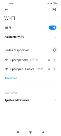 Pulsa la red wifi deseada.