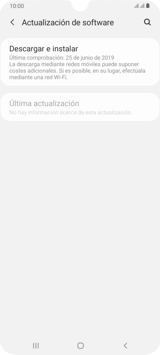 Pulsa Descargar e instalar. Si hay una versión de software nueva disponible, aparecerá ahora en la pantalla. Sigue las indicaciones de la pantalla para actualizar el software del teléfono.