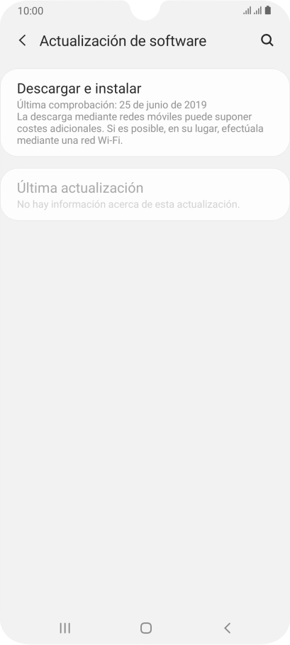 Pulsa Descargar e instalar. Si hay una versión de software nueva disponible, aparecerá ahora en la pantalla. Sigue las indicaciones de la pantalla para actualizar el software del teléfono.