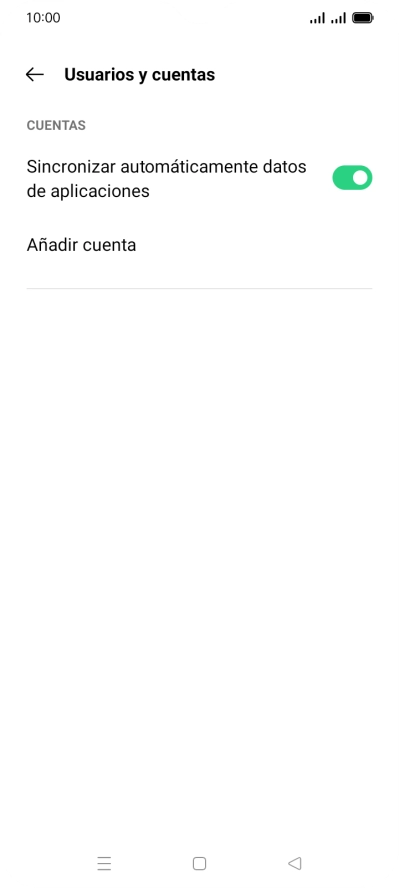 Pulsa Añadir cuenta.