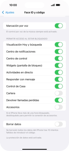 Pulsa el indicador junto a 