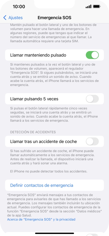 Pulsa el indicador junto a 