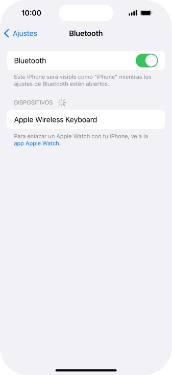 Pulsa el dispositivo Bluetooth deseado y sigue las indicaciones de la pantalla para vincular el dispositivo al teléfono.