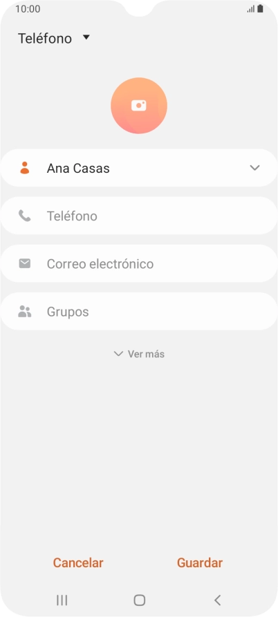 Pulsa Teléfono e introduce el número de teléfono deseado.