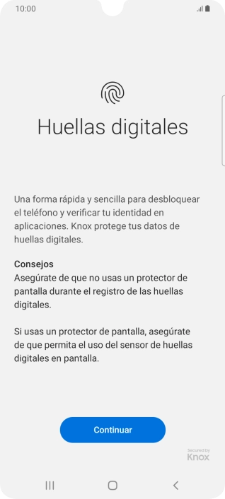 Pulsa Continuar.