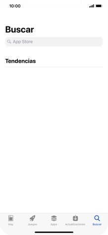 Pulsa en el campo de búsqueda e introduce el nombre o el tema de la app deseada.
