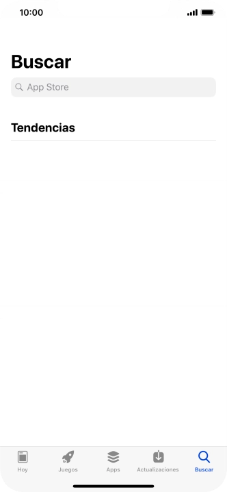 Pulsa en el campo de búsqueda e introduce el nombre o el tema de la app deseada.