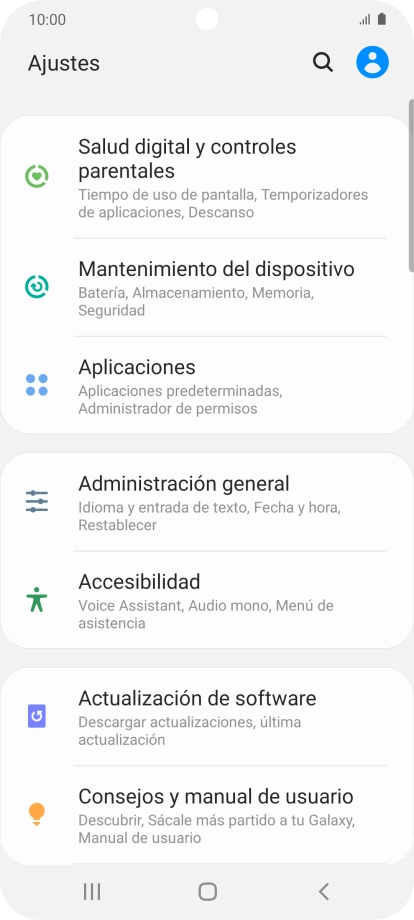 Pulsa Actualización de software.