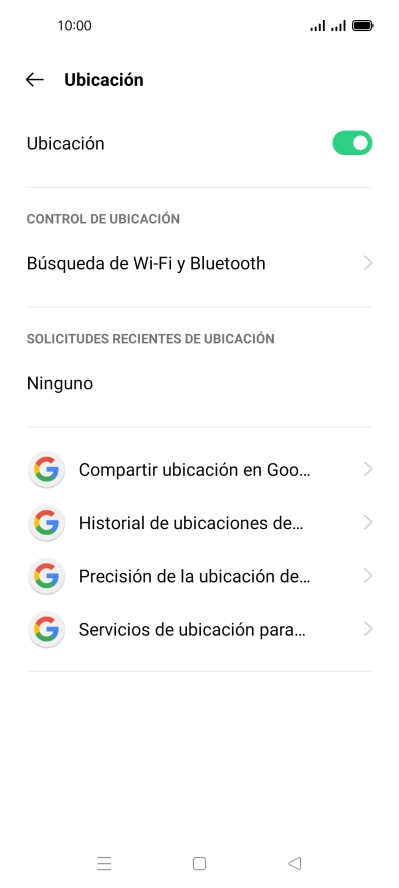 Pulsa Precisión de la ubicación de....