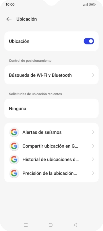 Pulsa Precisión de la ubicación...